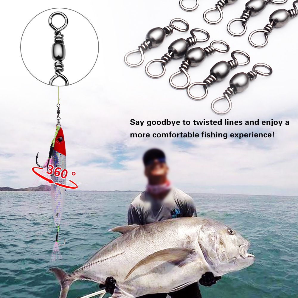 100 قطعة الصيد يدور موصل برميل - مراجعة Saltwater Line وسعره
